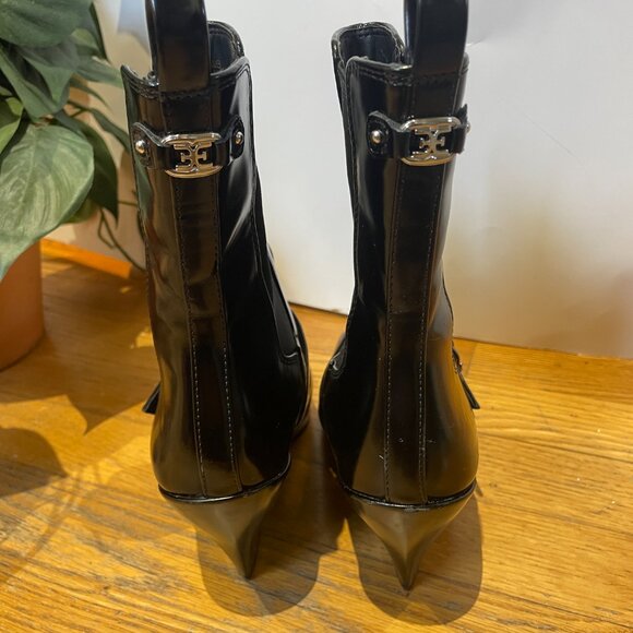 Sam Edelman Suzette Buckle Western Booties Black Size 7 - Picture 4 of 10